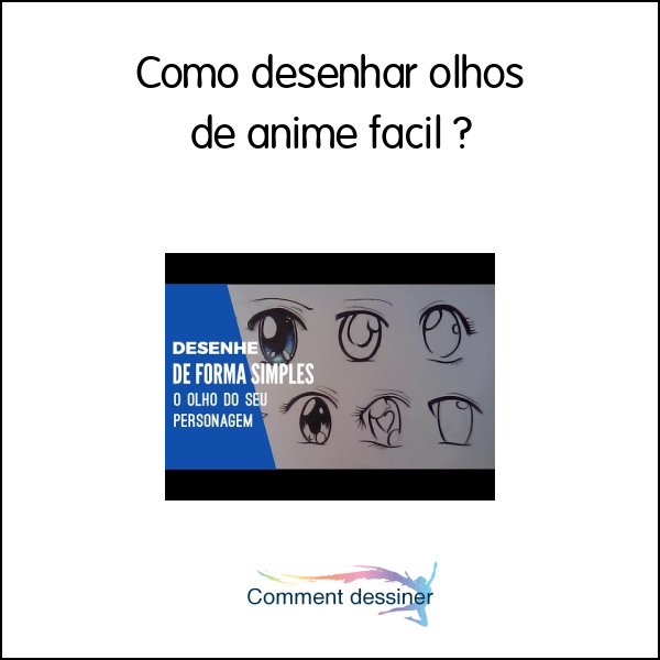 Como desenhar olhos de anime facil